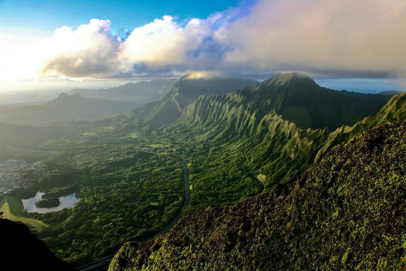 Morning view across the Koʻolau Range above Kāneʻohe, Oʻahu